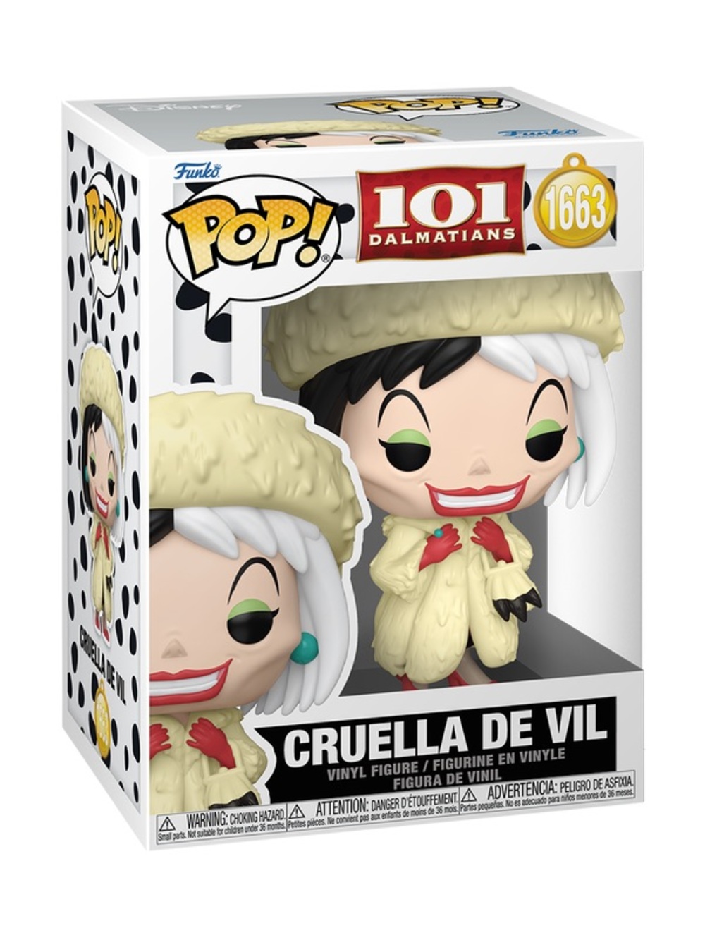 Funko Cruella De Vil Pop! Vinyl - Cream Coat with Red Gloves